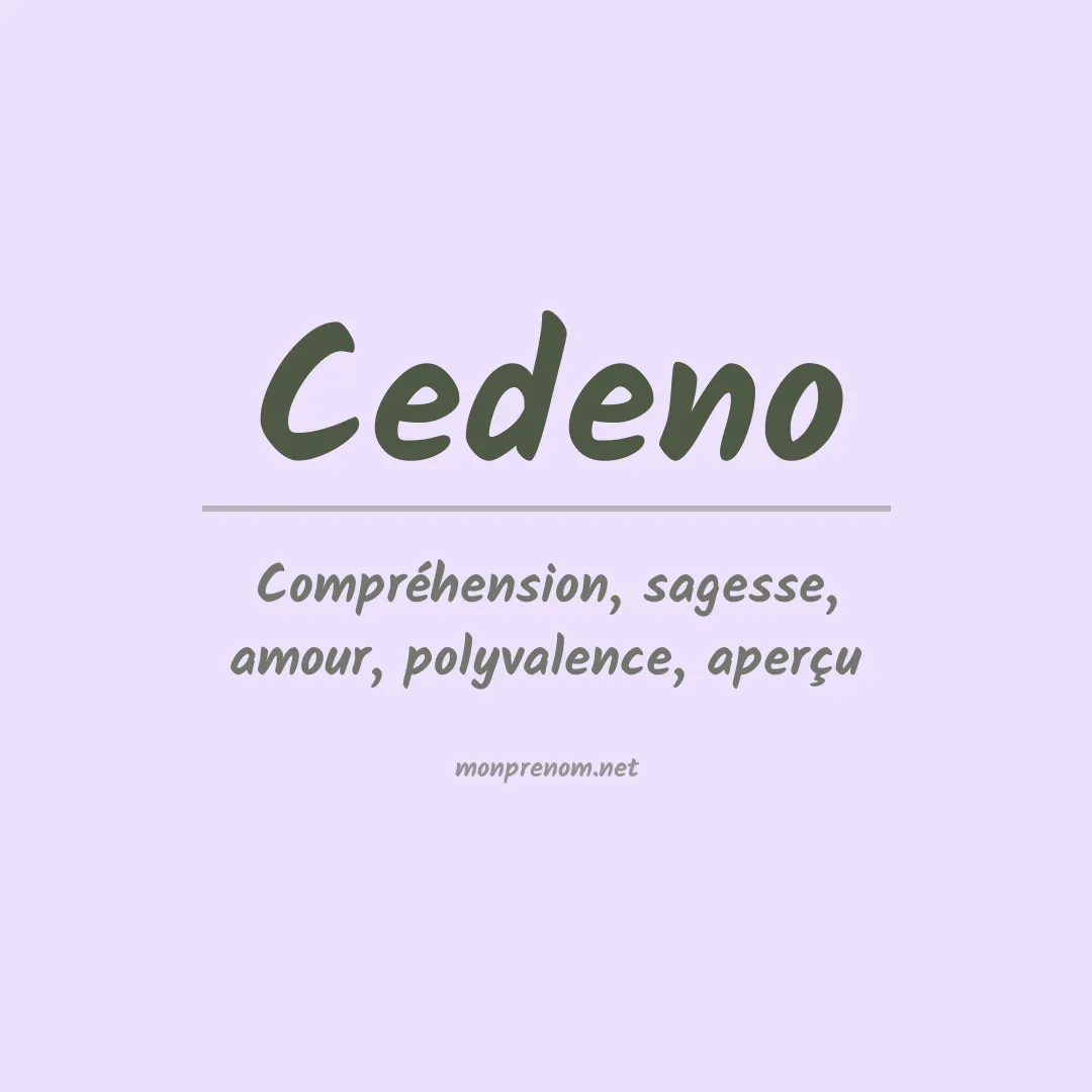 Prénom Cedeno