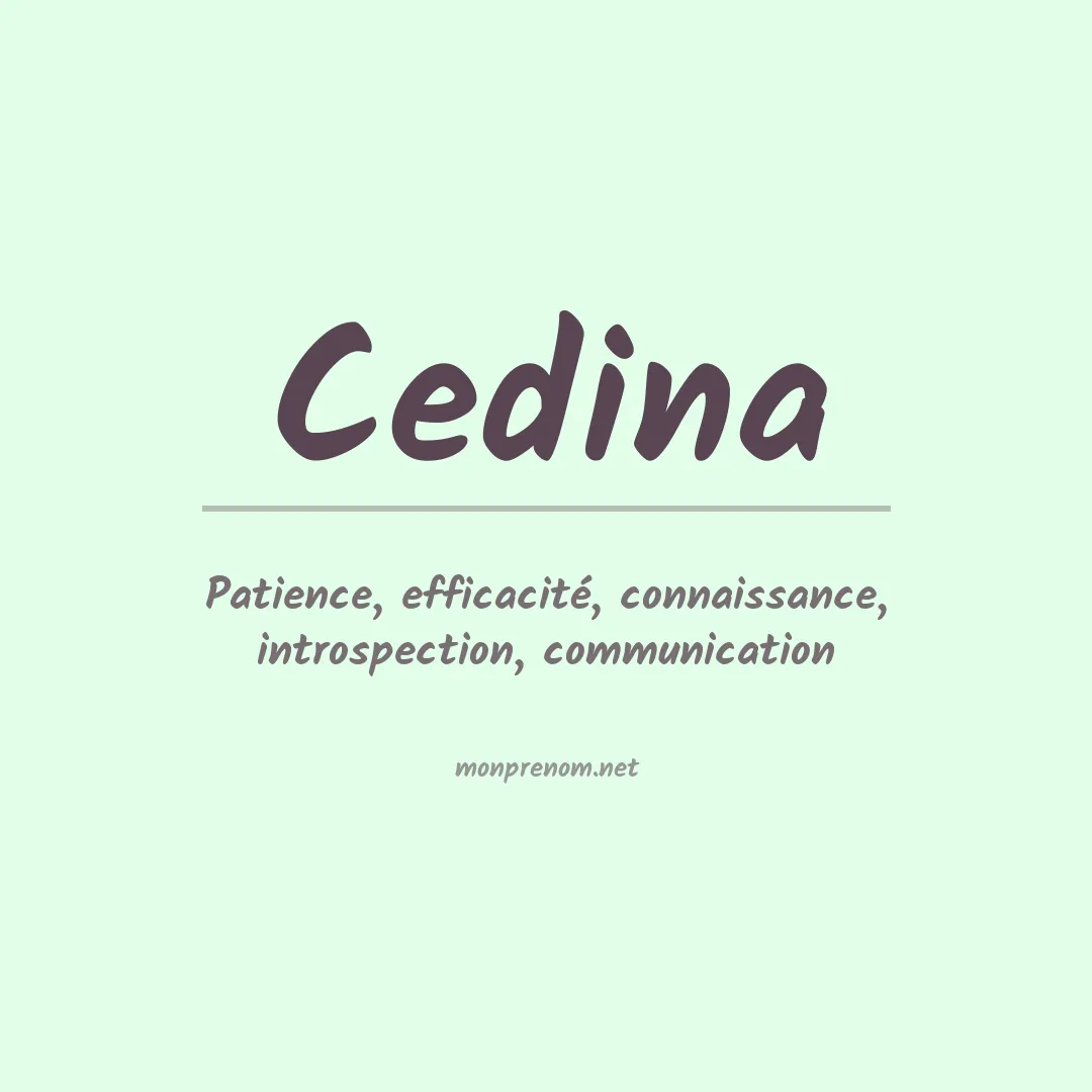 Prénom Cedina