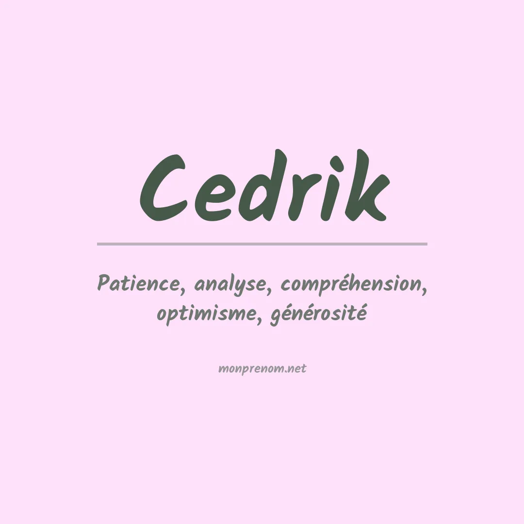 Prénom Cedrik