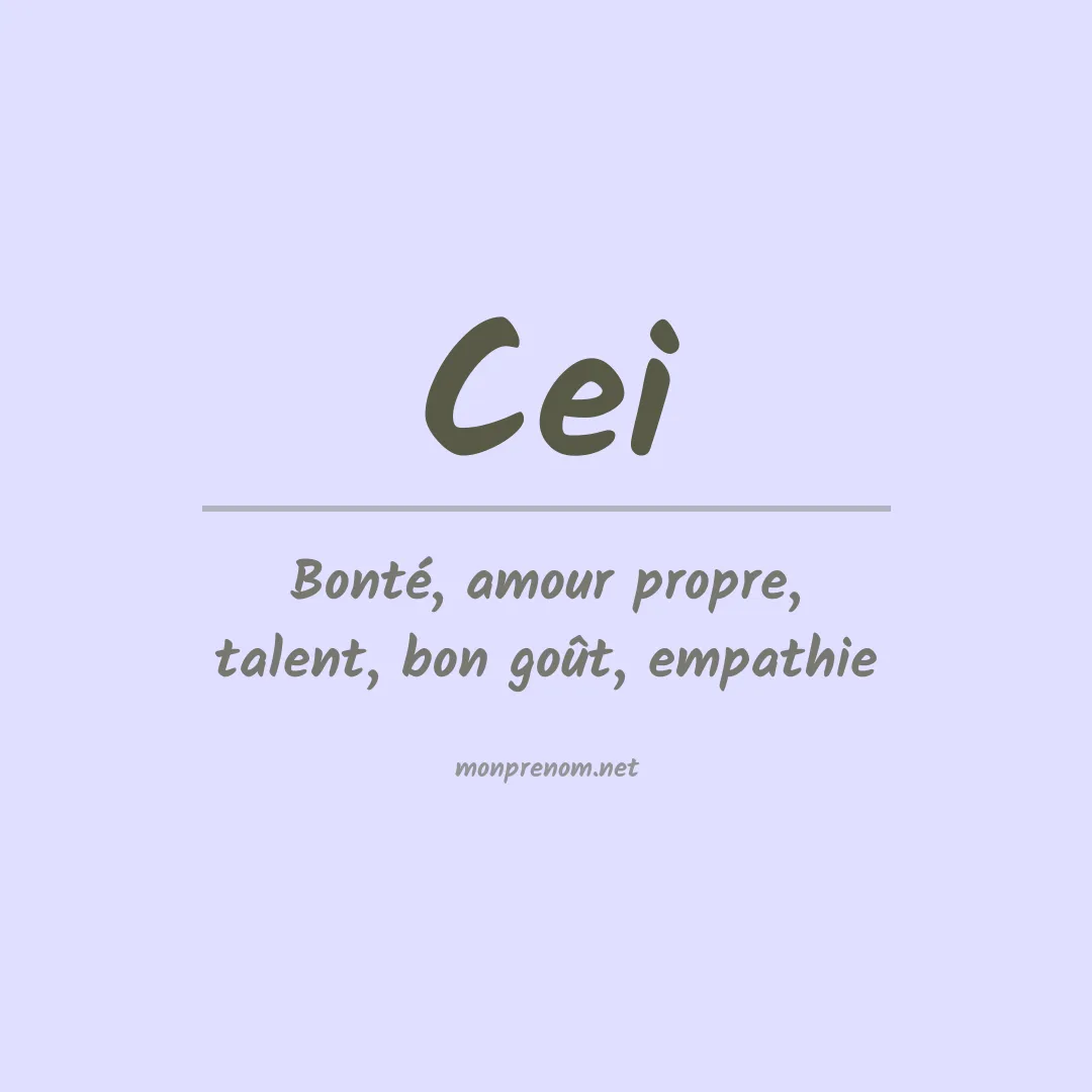 Prénom Cei