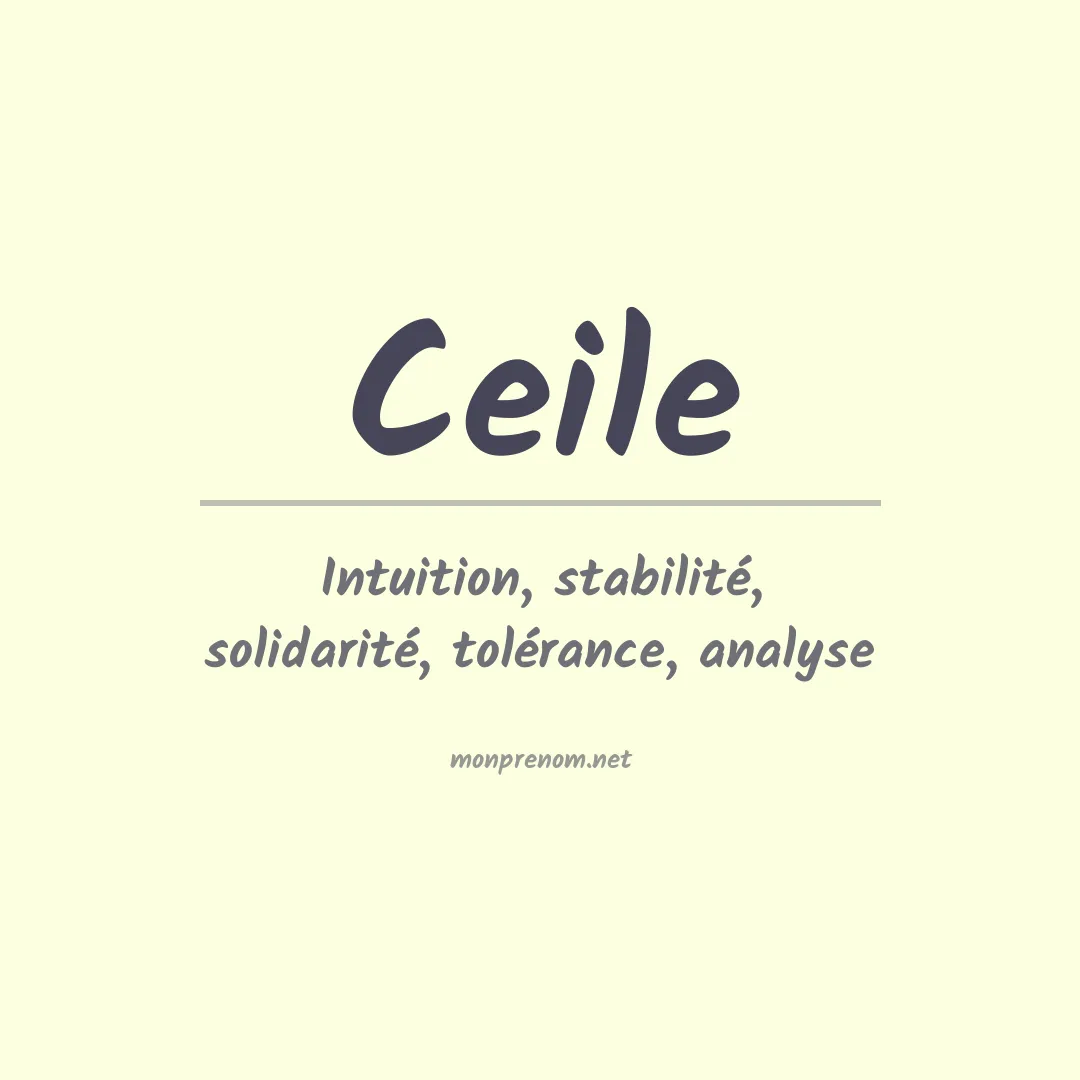 Prénom Ceile