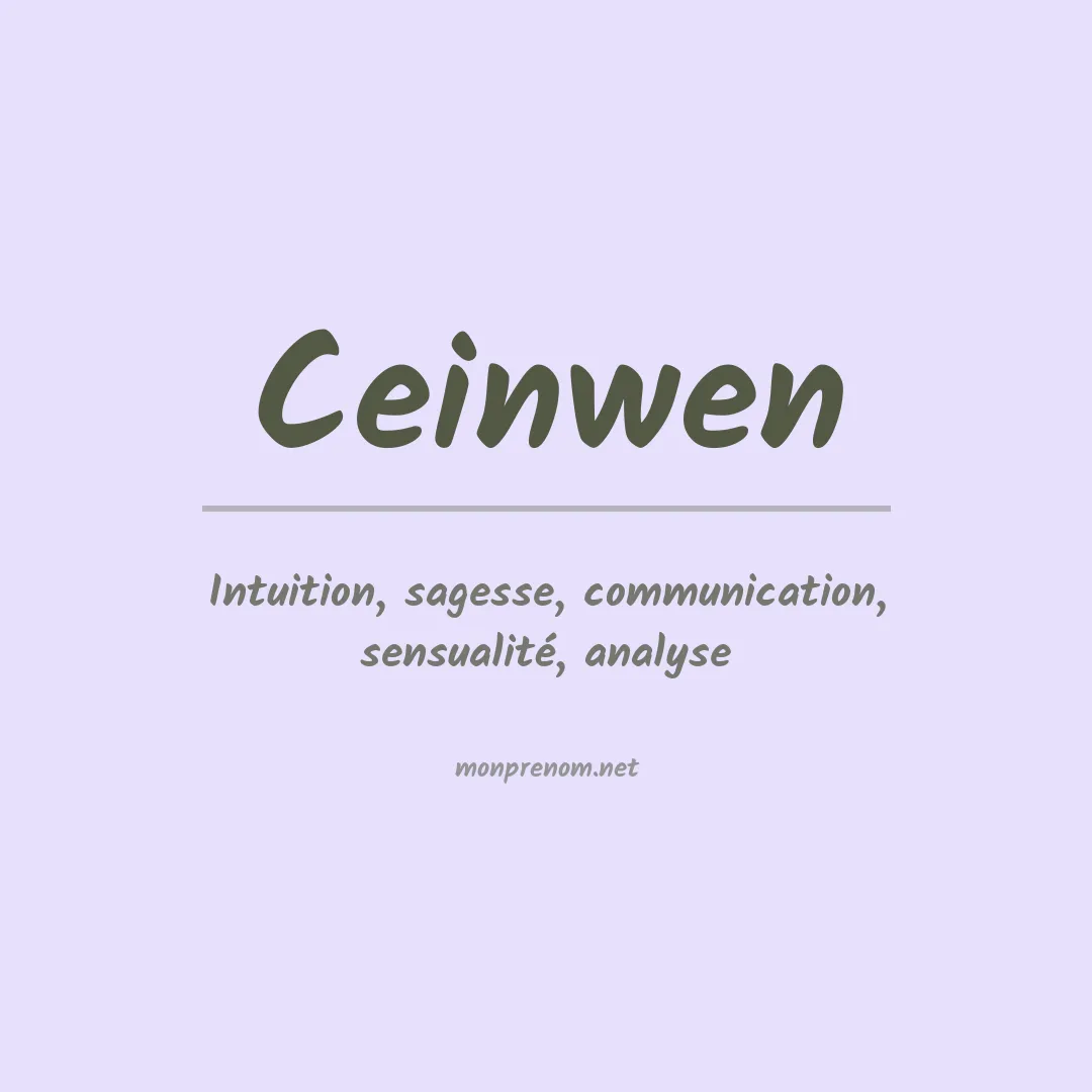 Signification du prénom Ceinwen