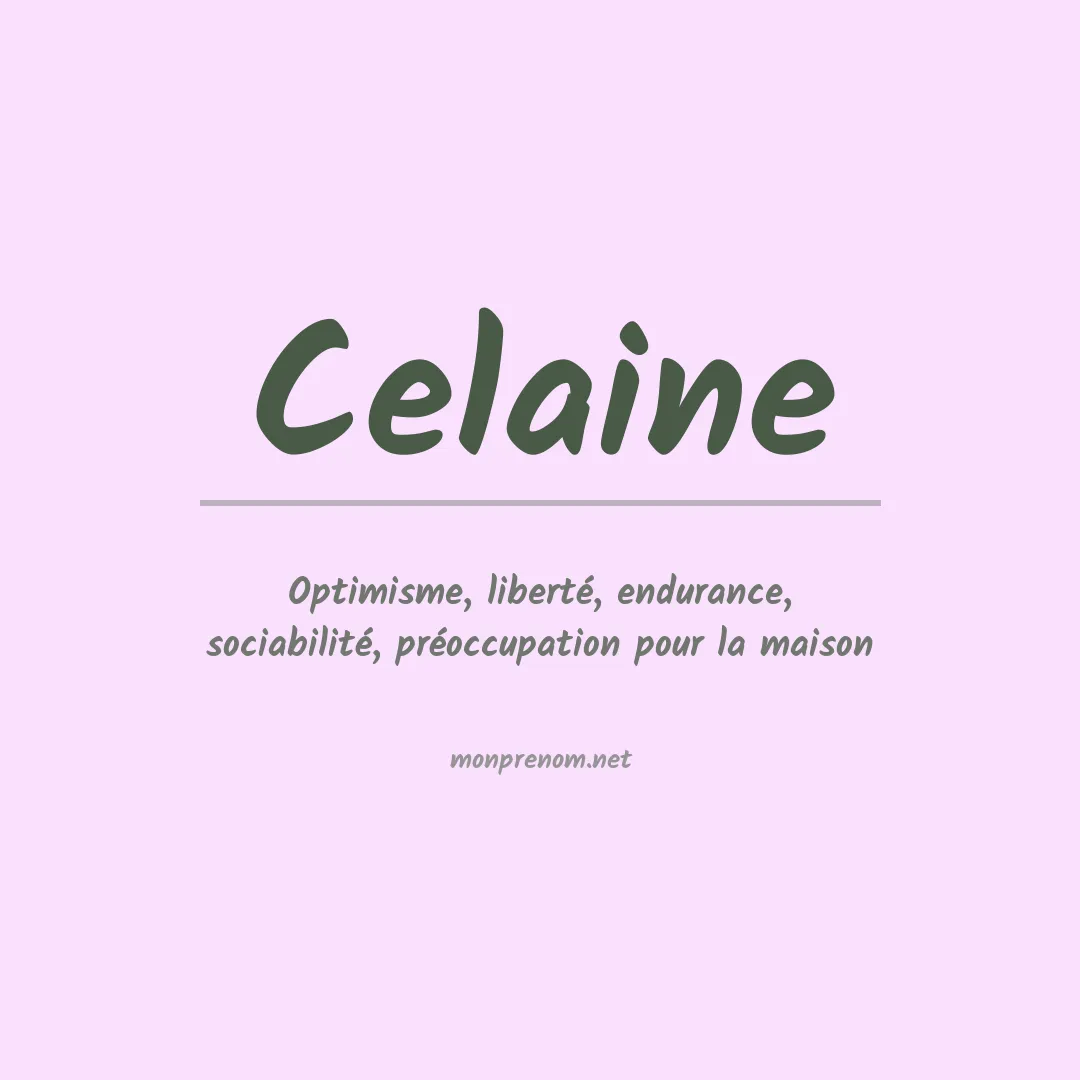 Prénom Celaine