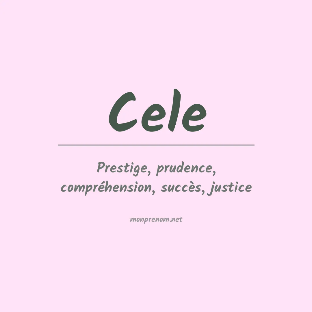 Prénom Cele