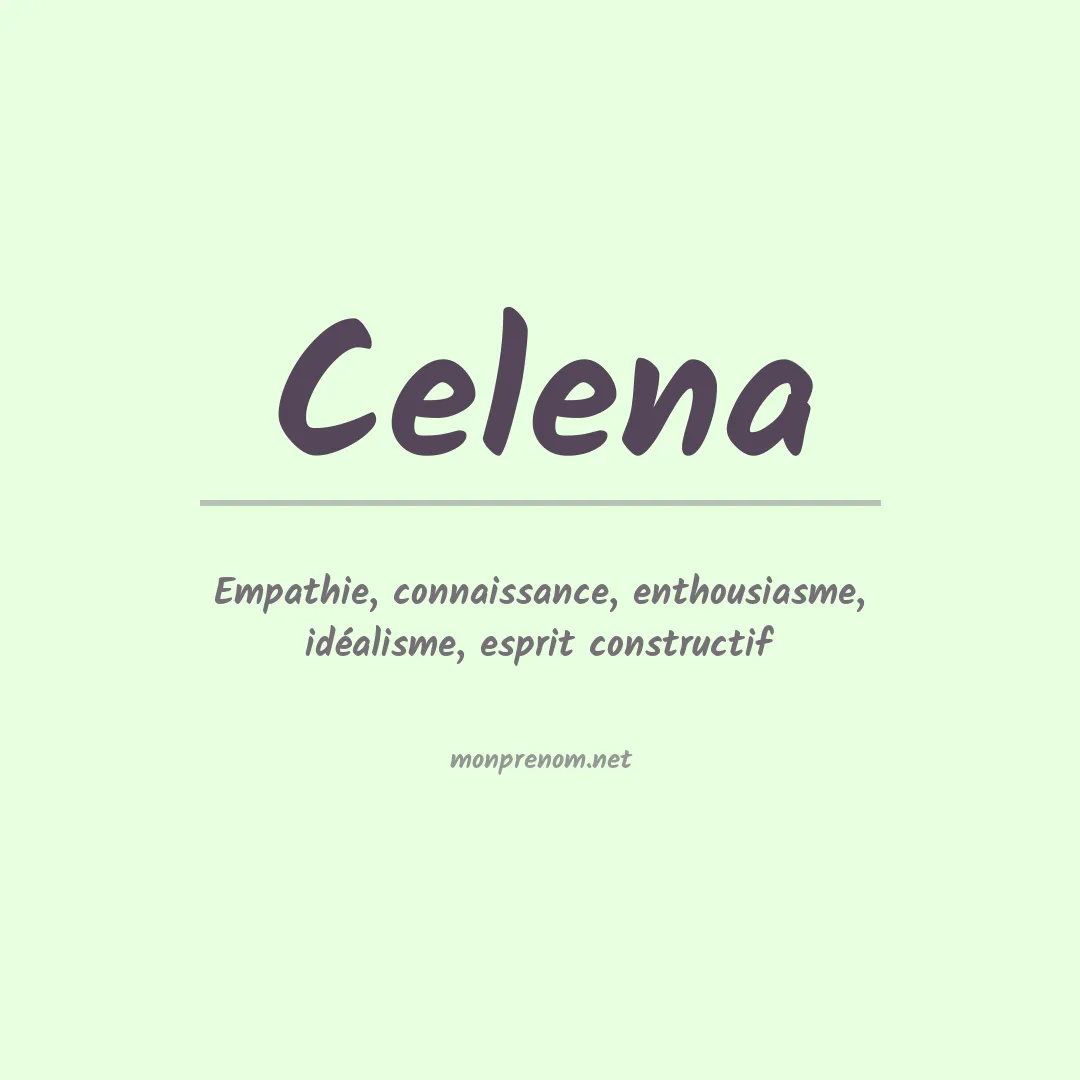Signification du prénom Celena