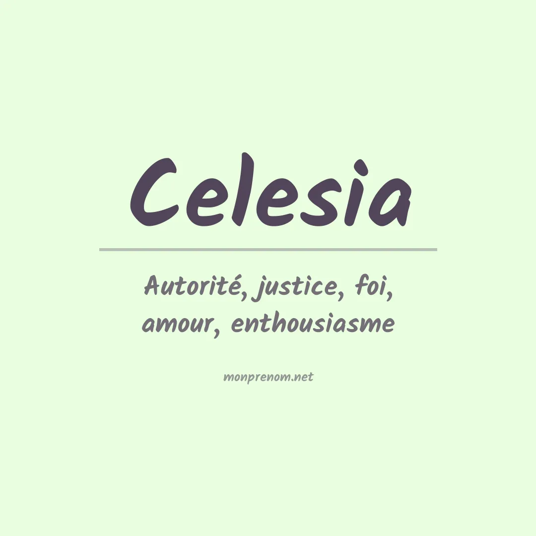 Prénom Celesia