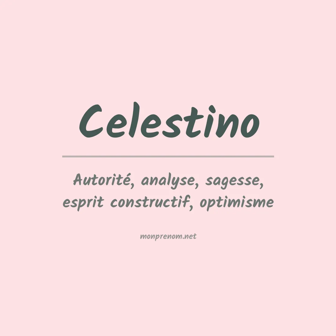 Prénom Celestino