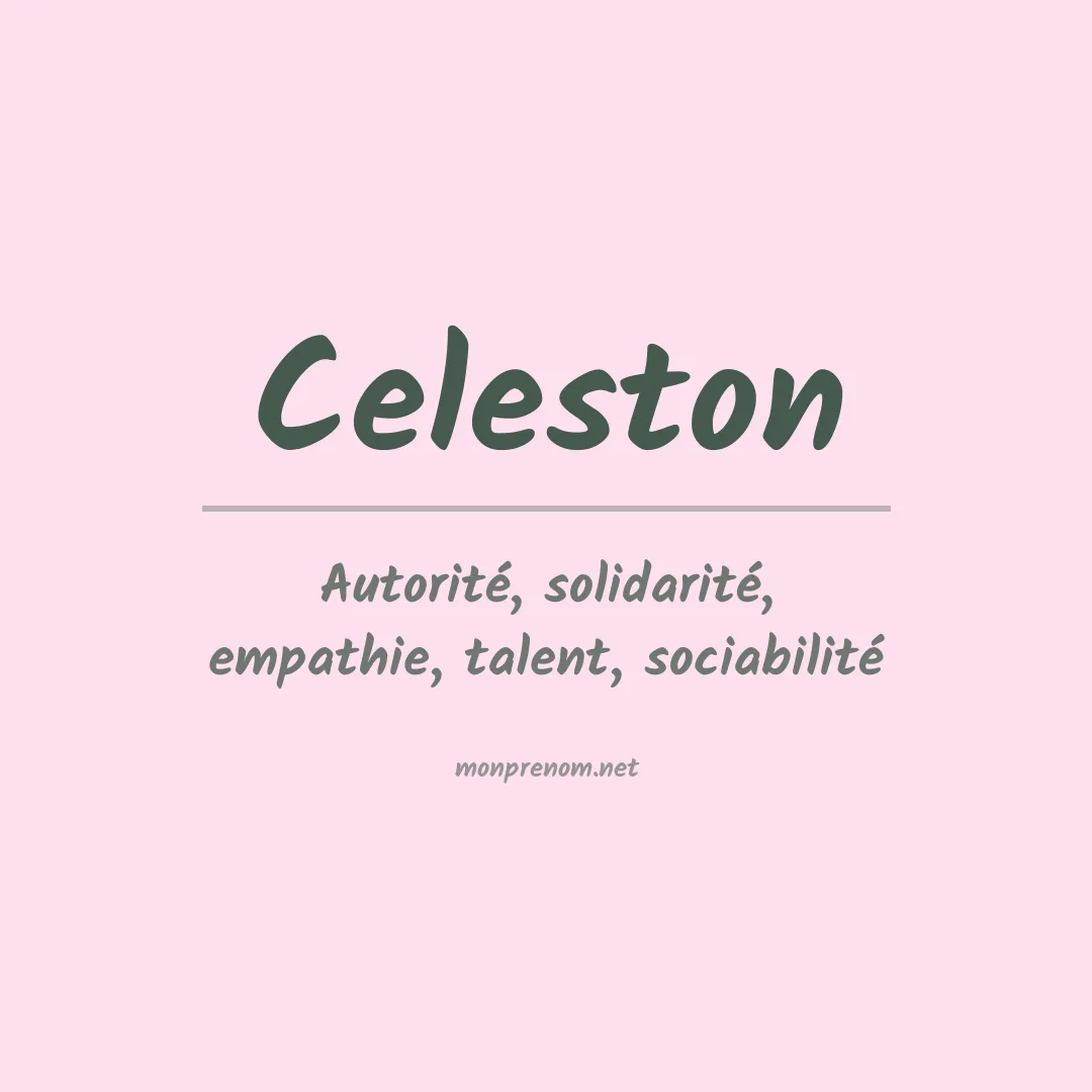 Signification du prénom Celeston