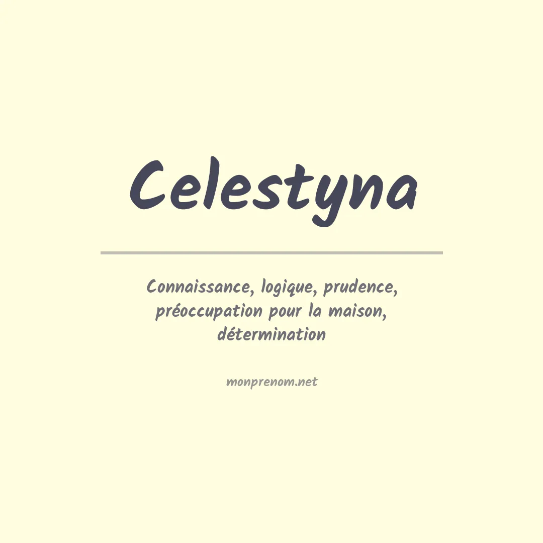Signification du prénom Celestyna