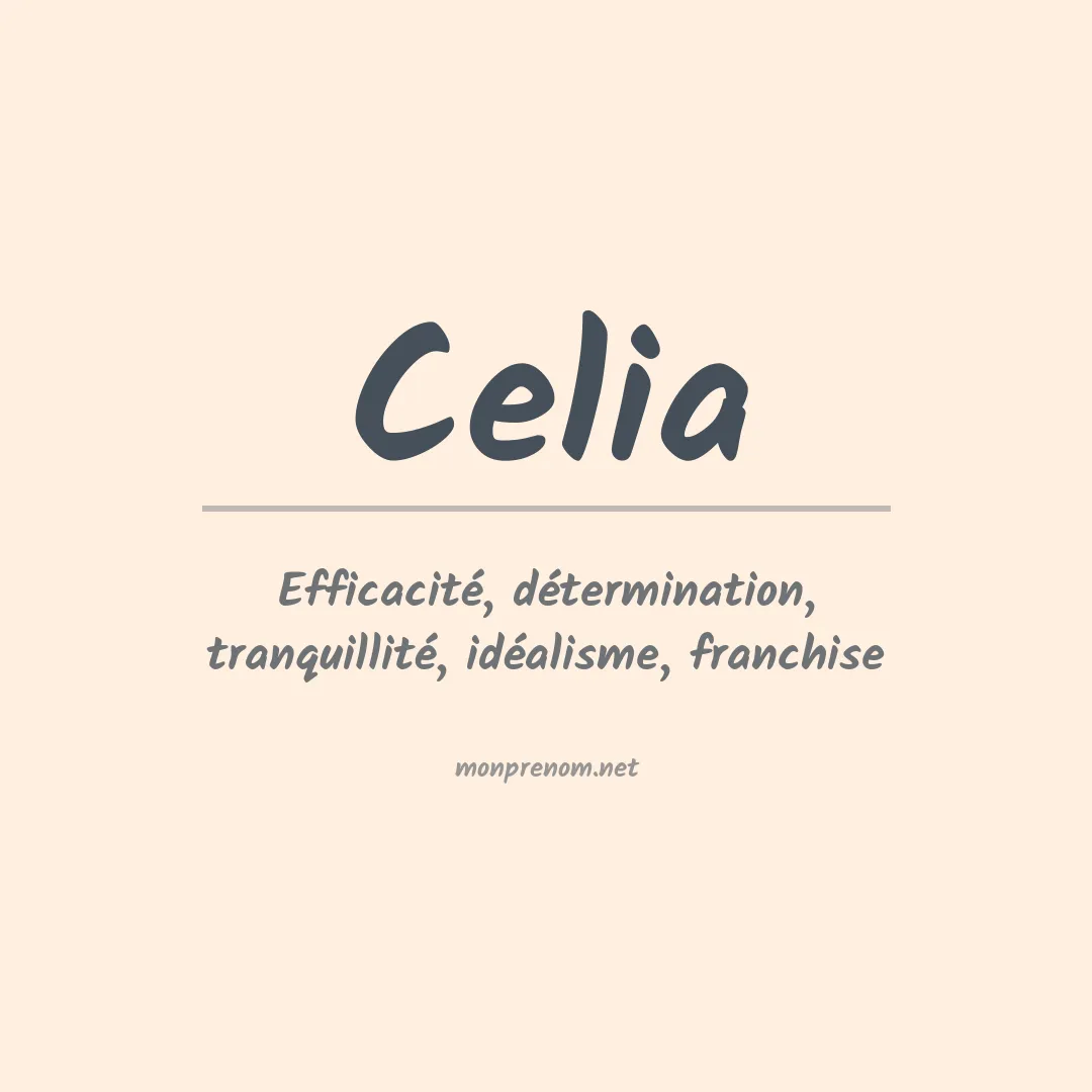 Prénom Celia