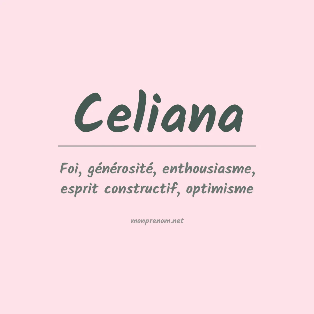 Prénom Celiana
