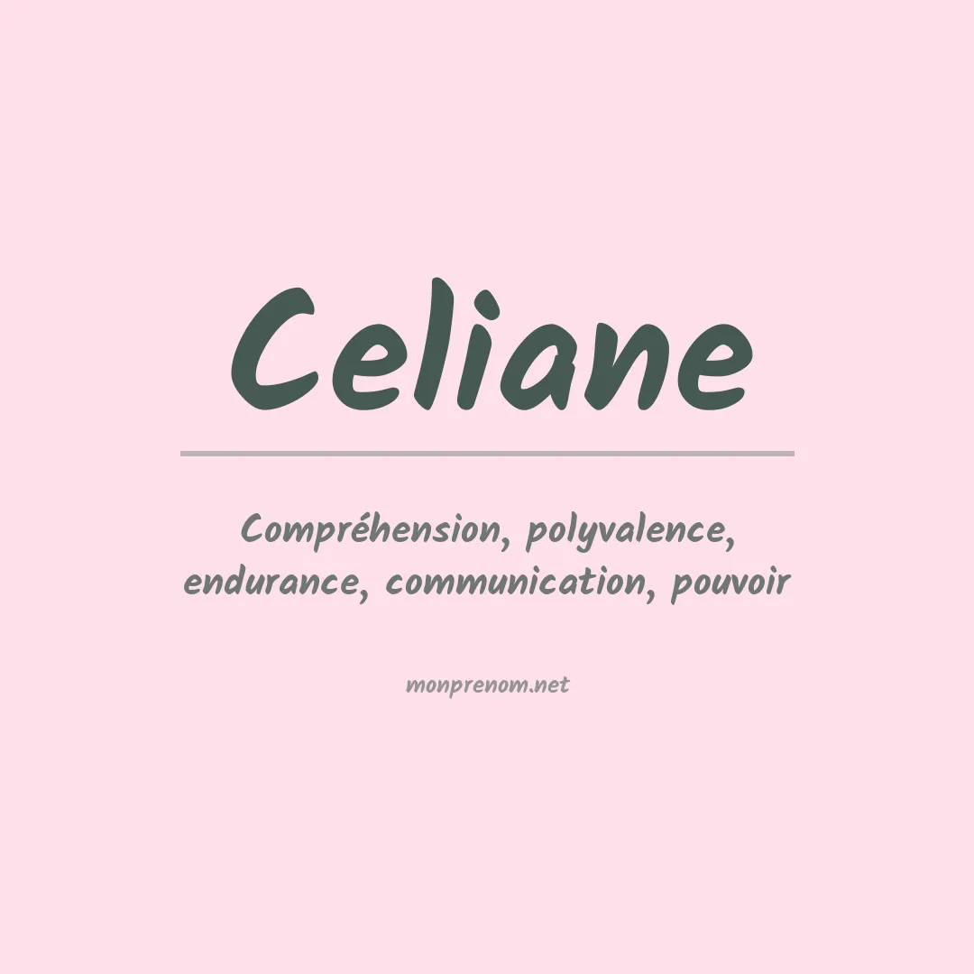 Prénom Celiane