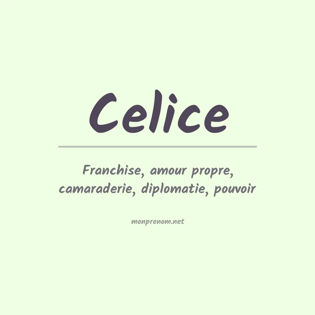 Prénom Celice