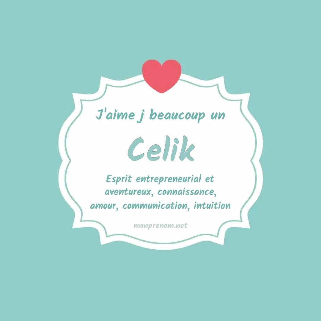 J'aime beaucoup Celik