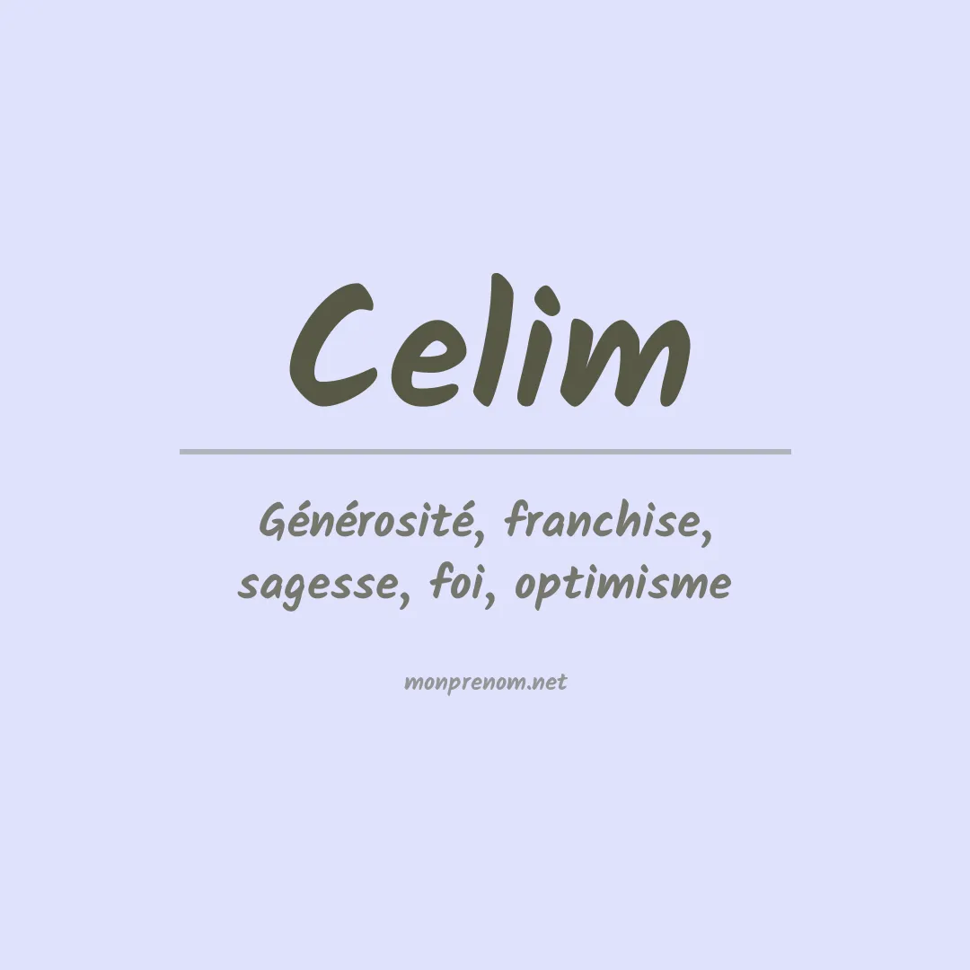 Prénom Celim
