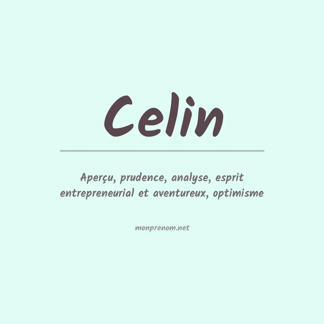 Prénom Celin