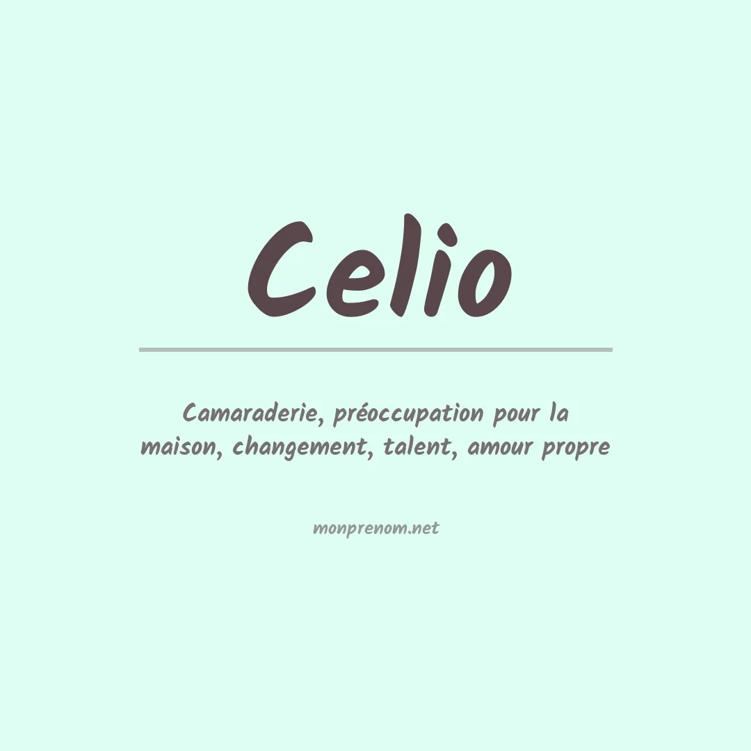 Prénom Celio