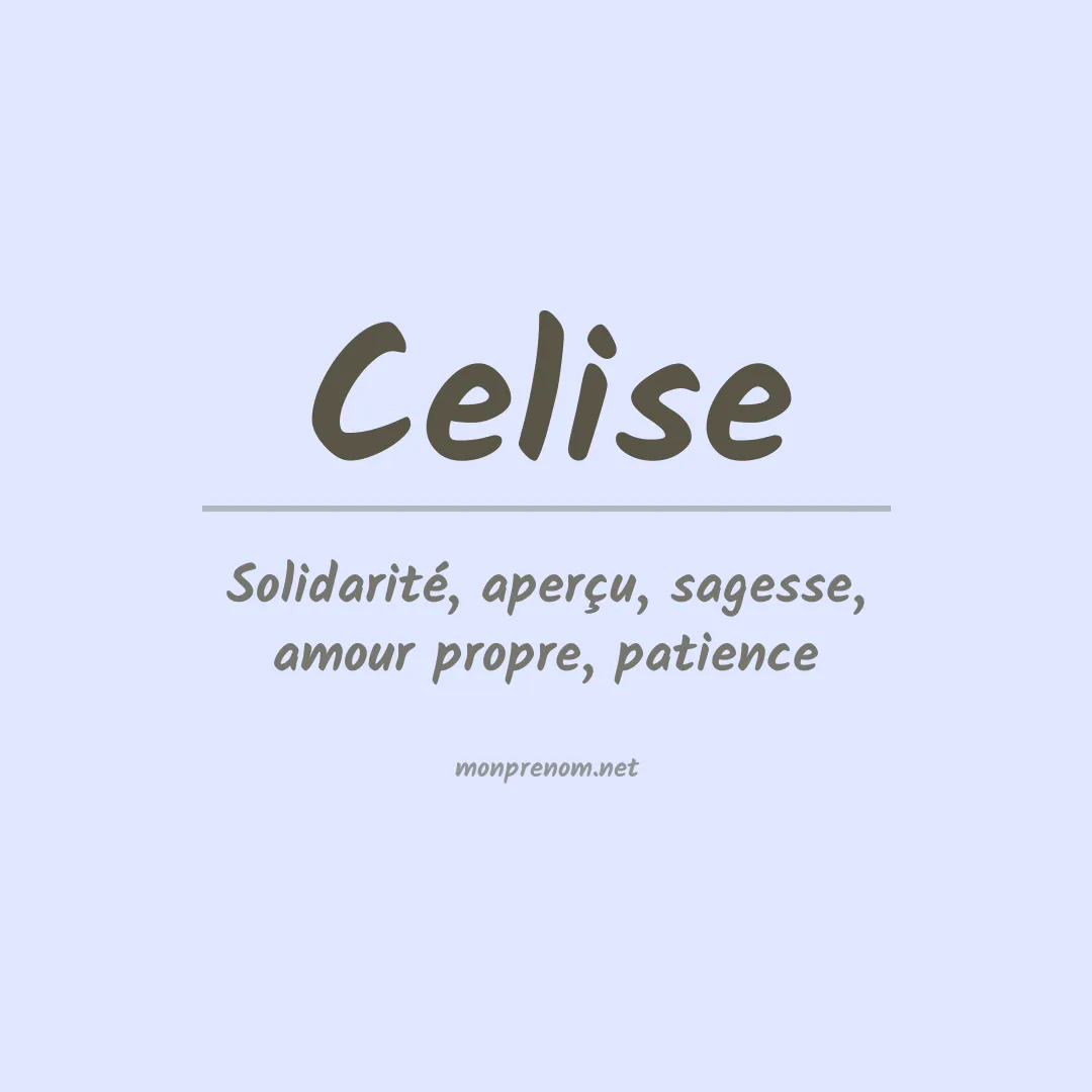 Prénom Celise