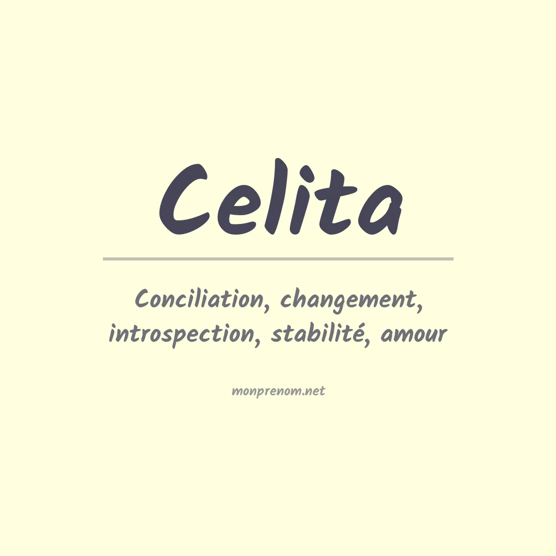 Prénom Celita
