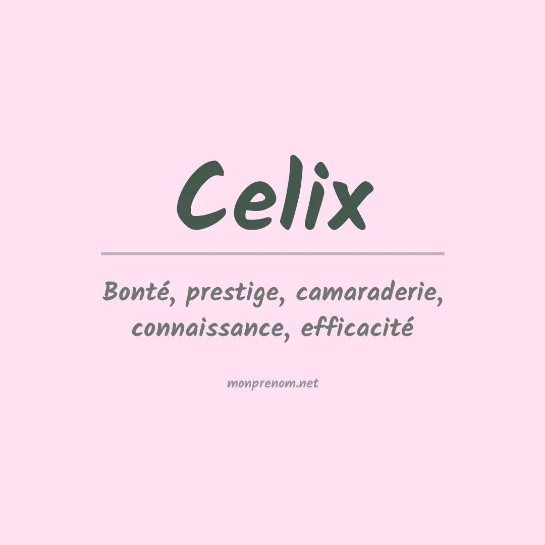 Prénom Celix