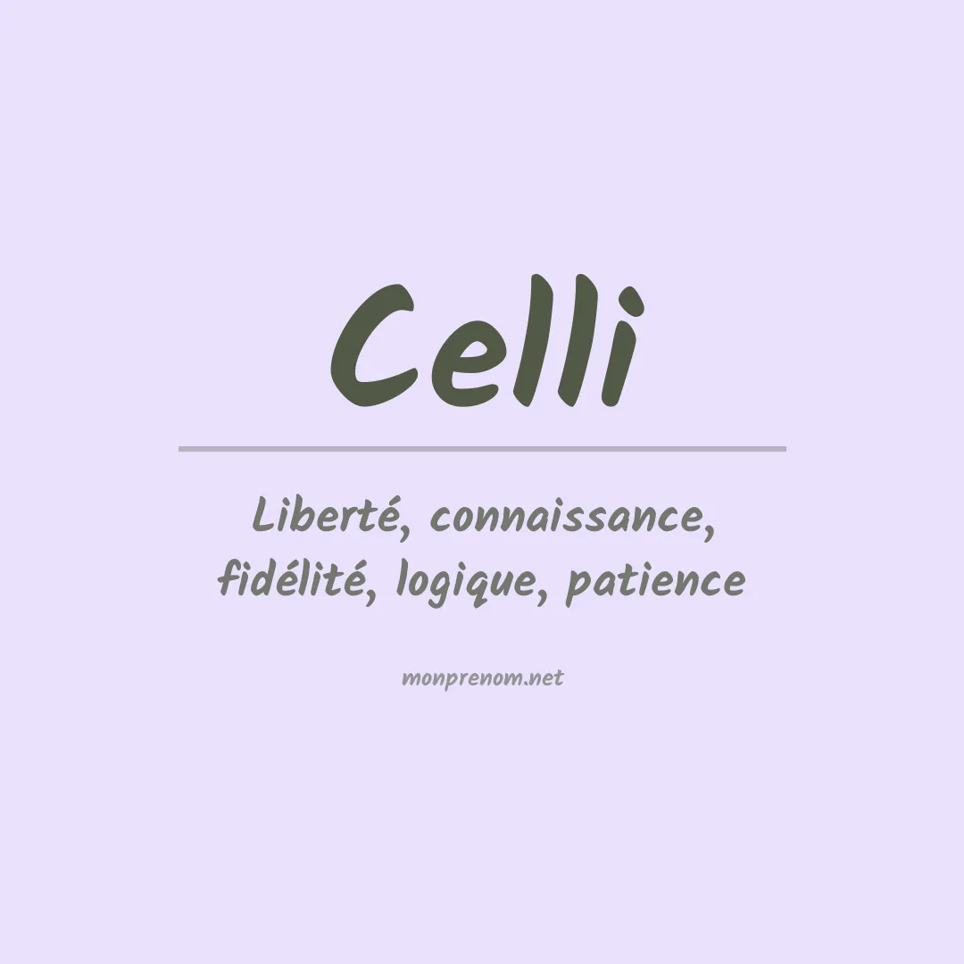 Prénom Celli