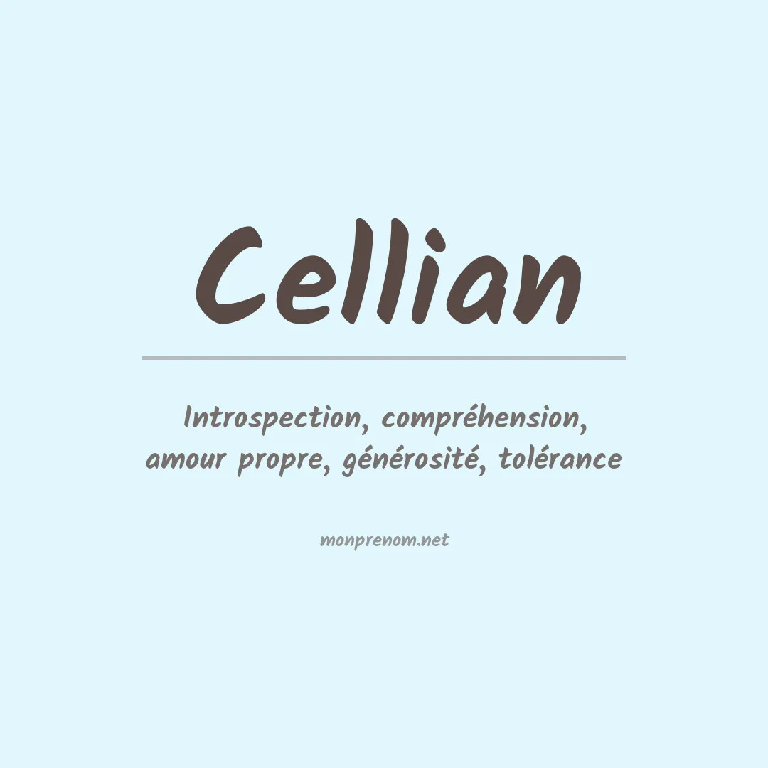 Signification du prénom Cellian