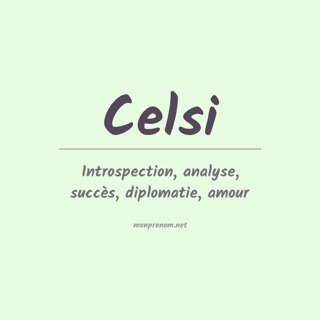 Prénom Celsi