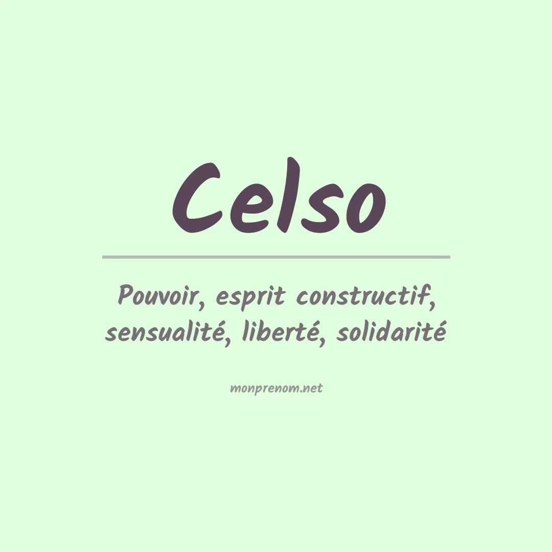 Prénom Celso
