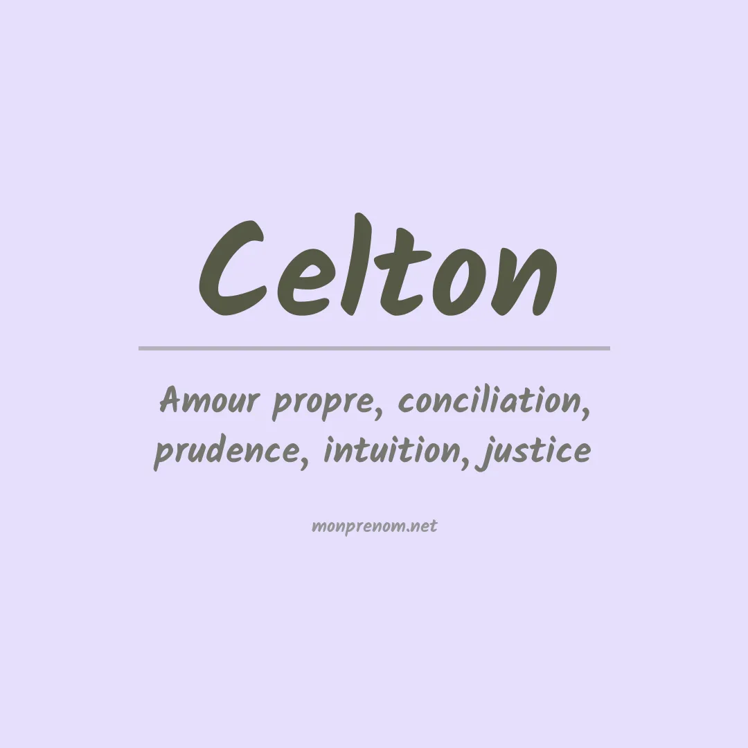 Prénom Celton