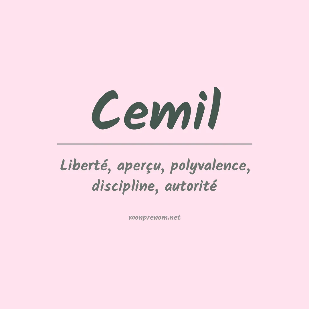 Signification du prénom Cemil