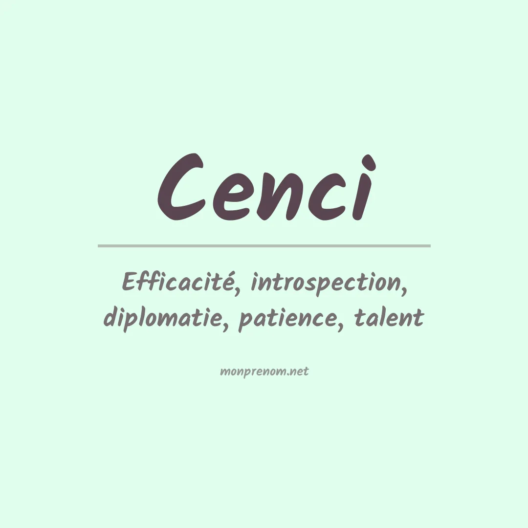 Prénom Cenci