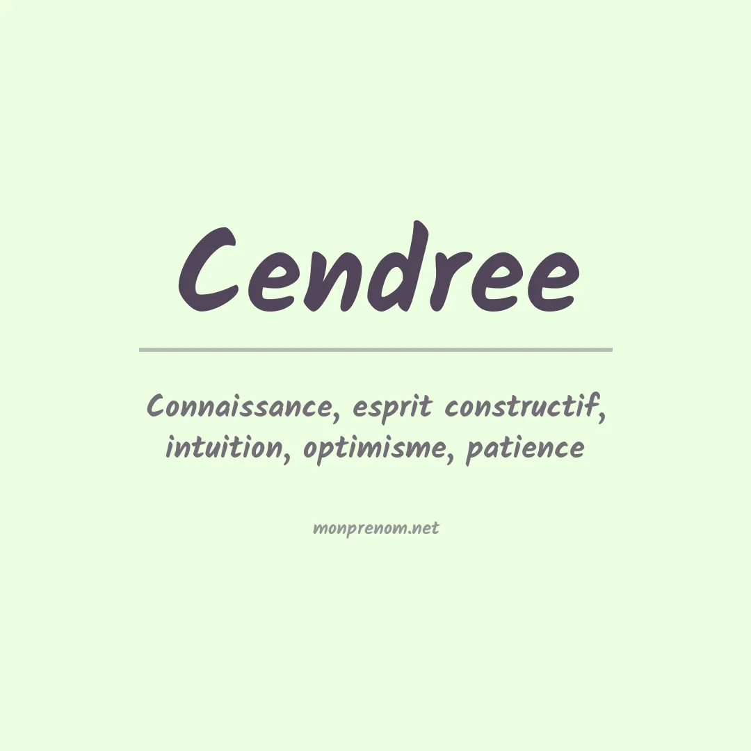 Signification du prénom Cendree