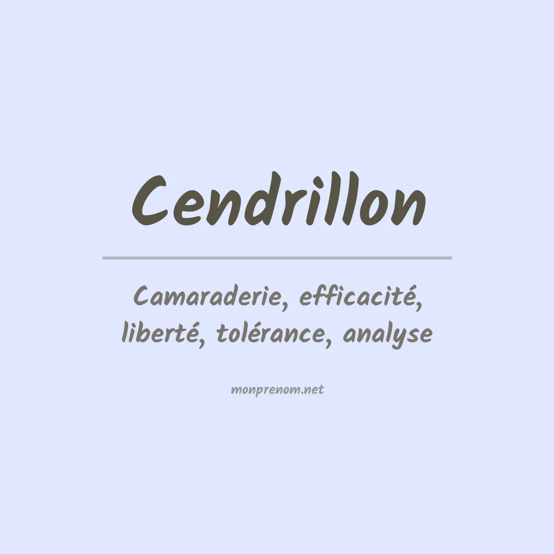 Signification du prénom Cendrillon