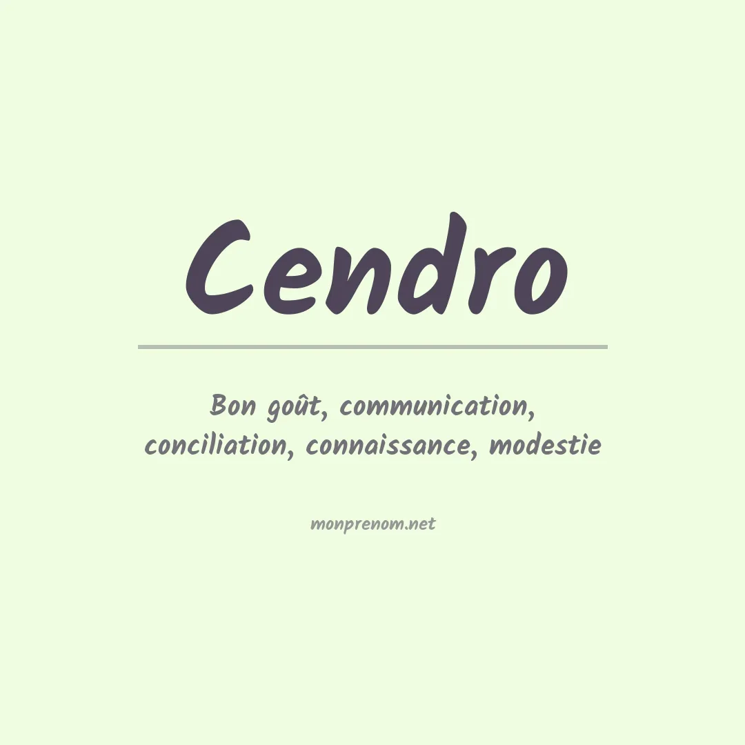 Signification du prénom Cendro