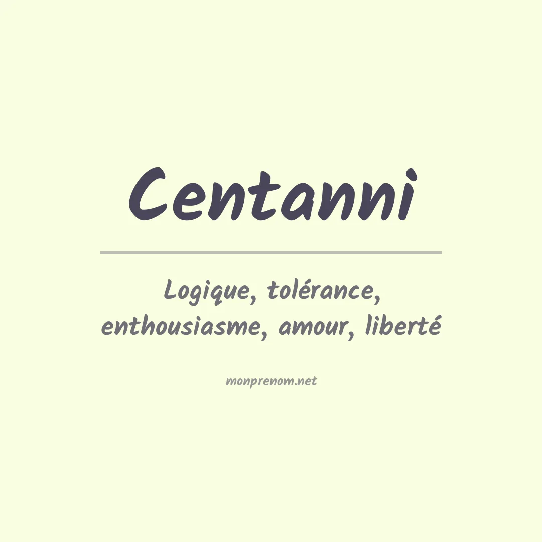 Prénom Centanni