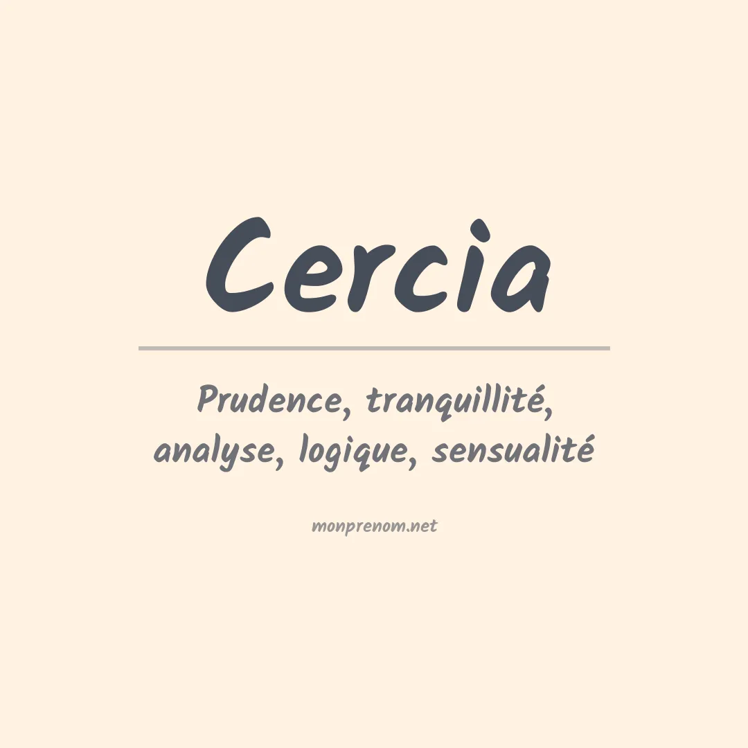 Signification du prénom Cercia