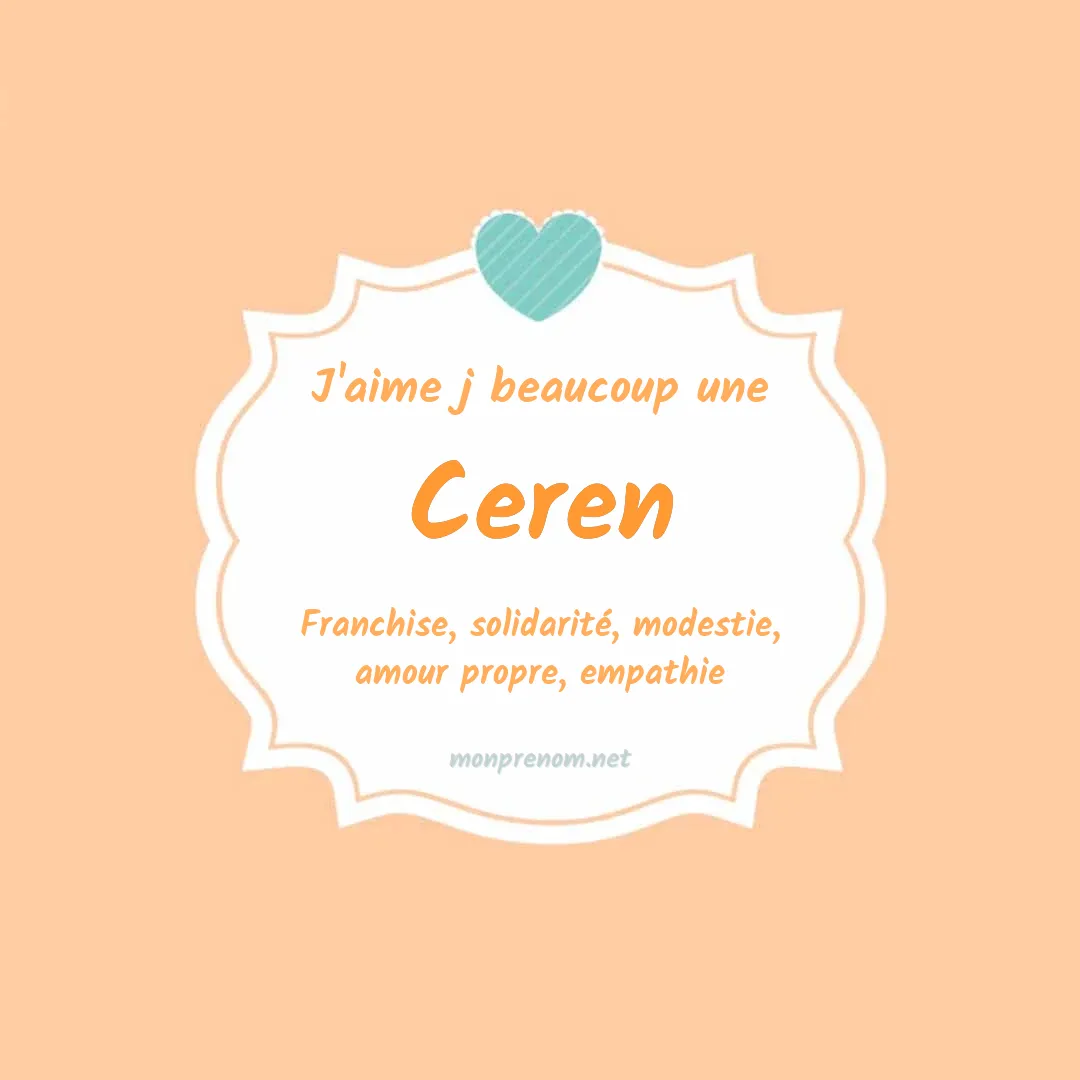 J'aime beaucoup Ceren