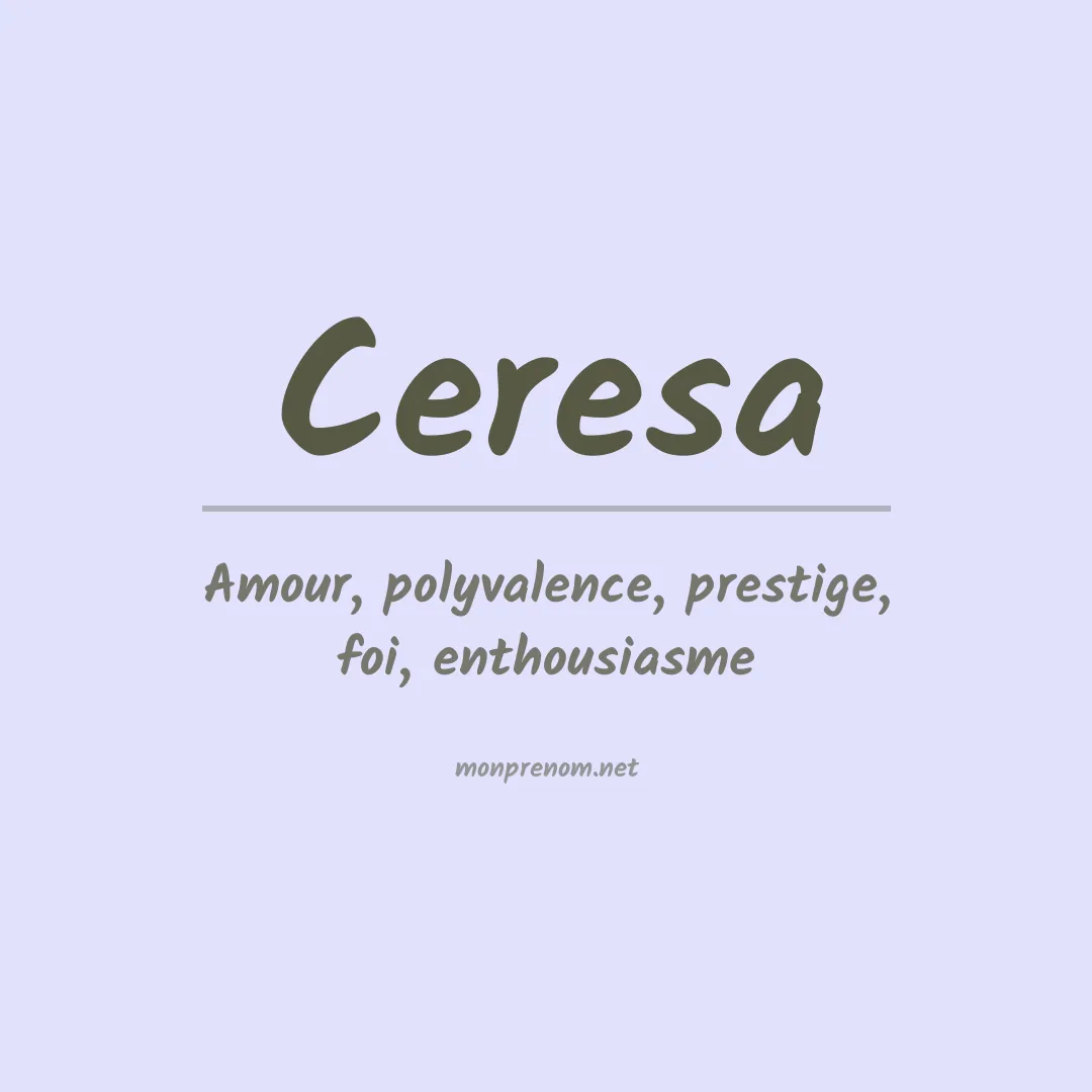 Prénom Ceresa