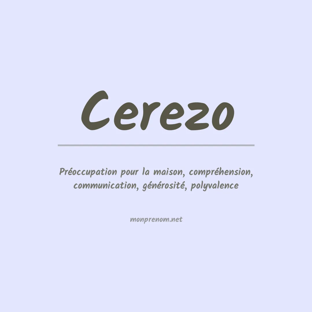 Prénom Cerezo