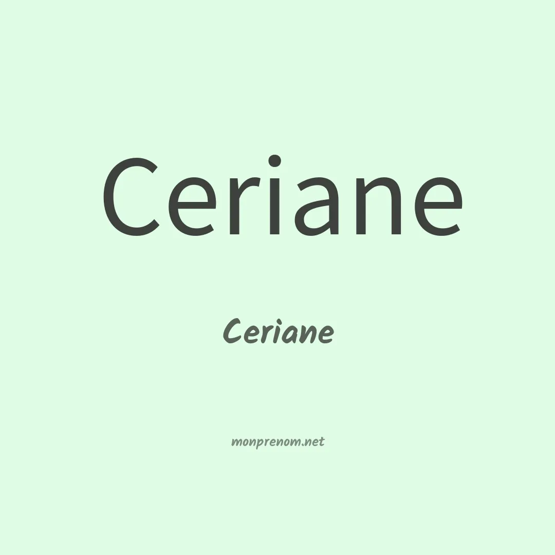 Ceriane en chinois