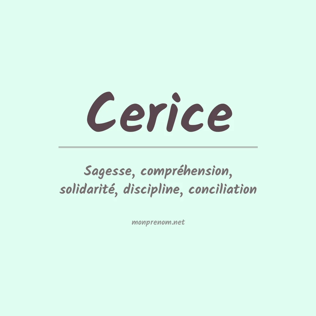 Prénom Cerice