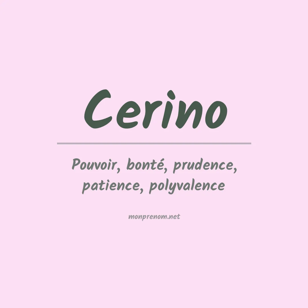 Prénom Cerino