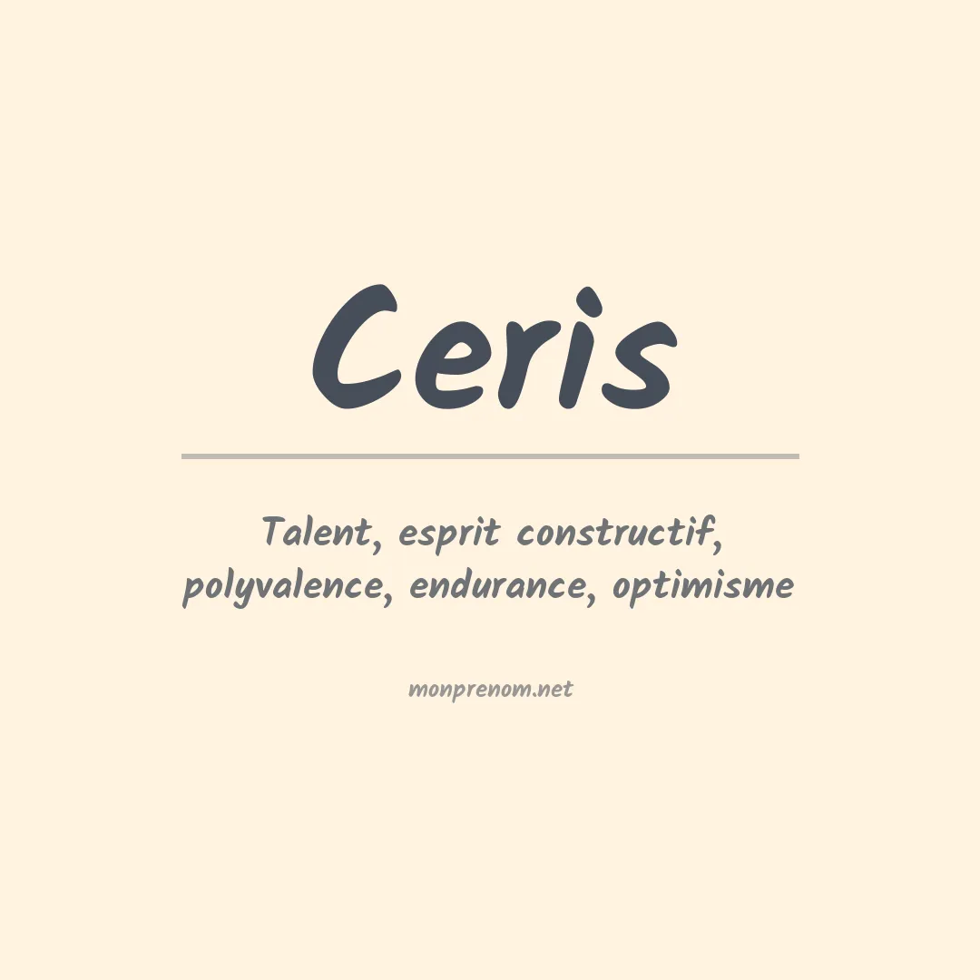 Signification du prénom Ceris