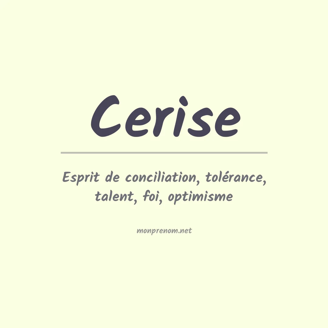 Prénom Cerise