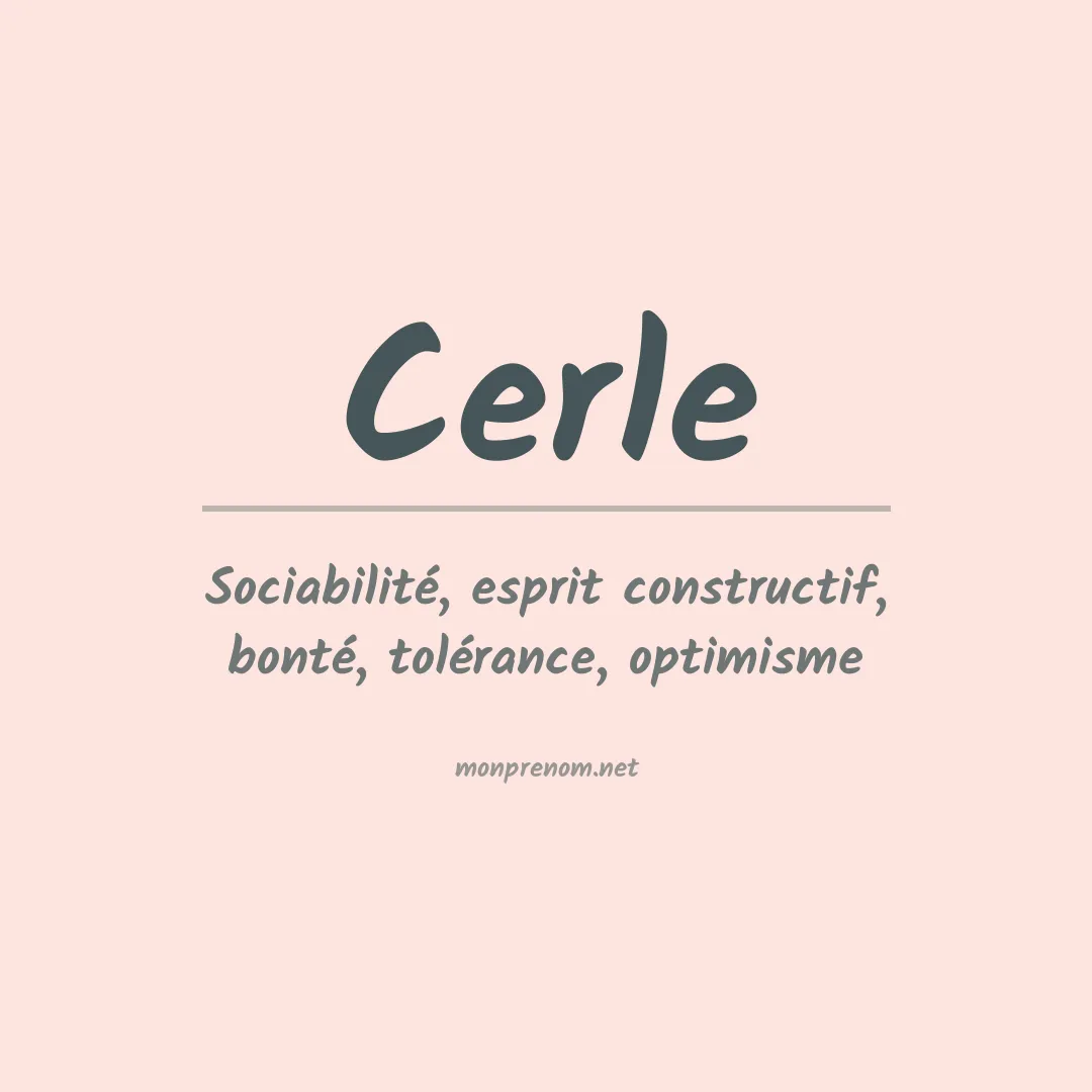 Prénom Cerle