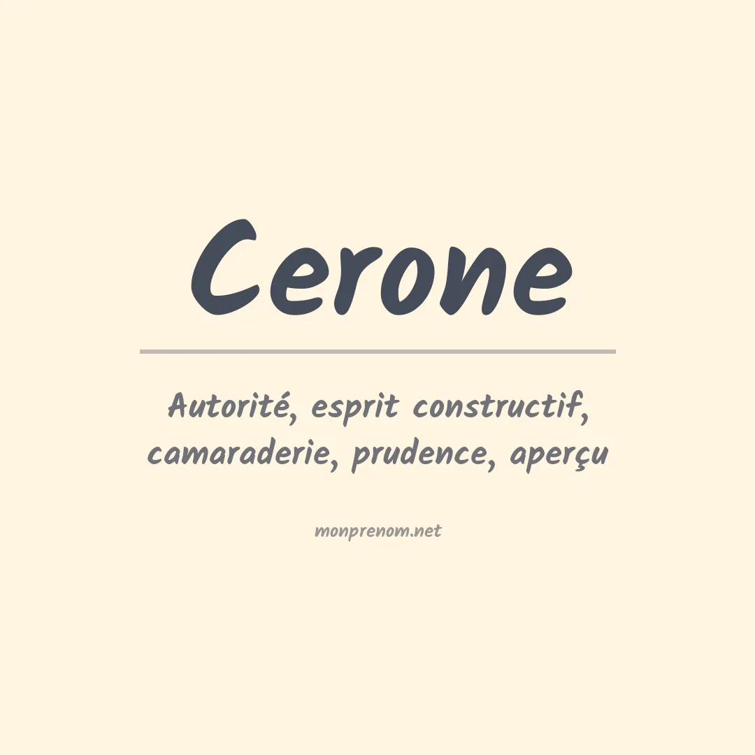 Prénom Cerone
