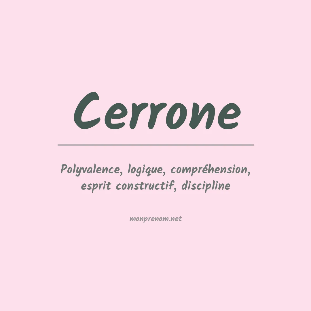 Prénom Cerrone