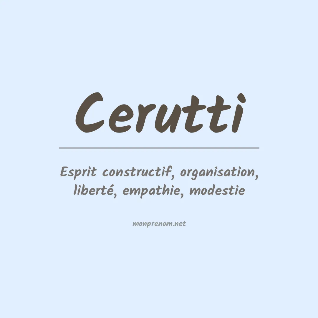 Prénom Cerutti
