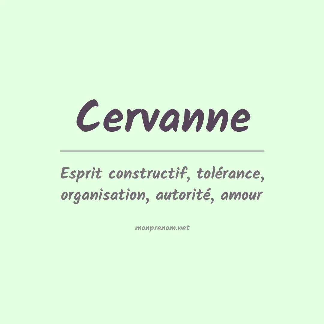 Prénom Cervanne