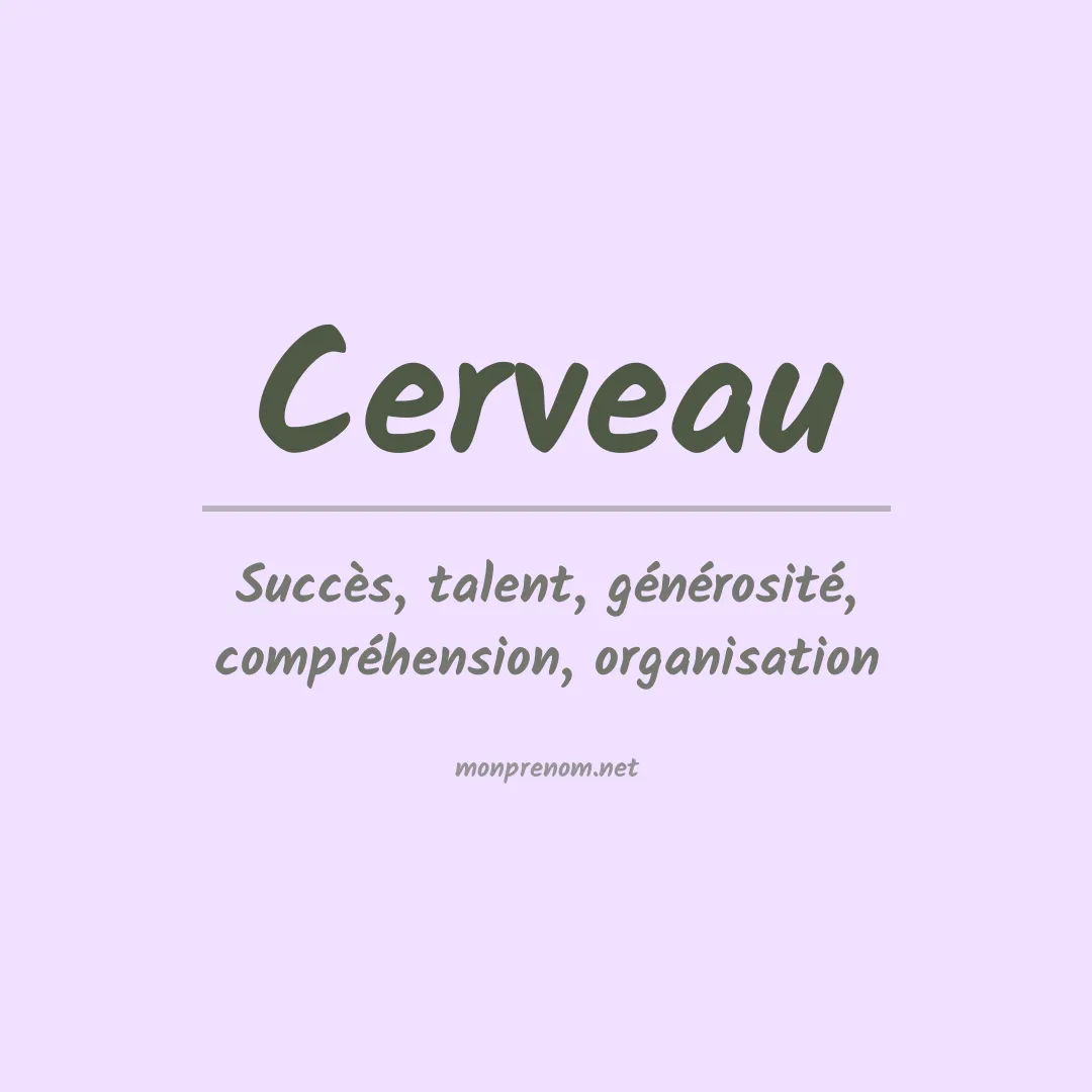 Signification du prénom Cerveau